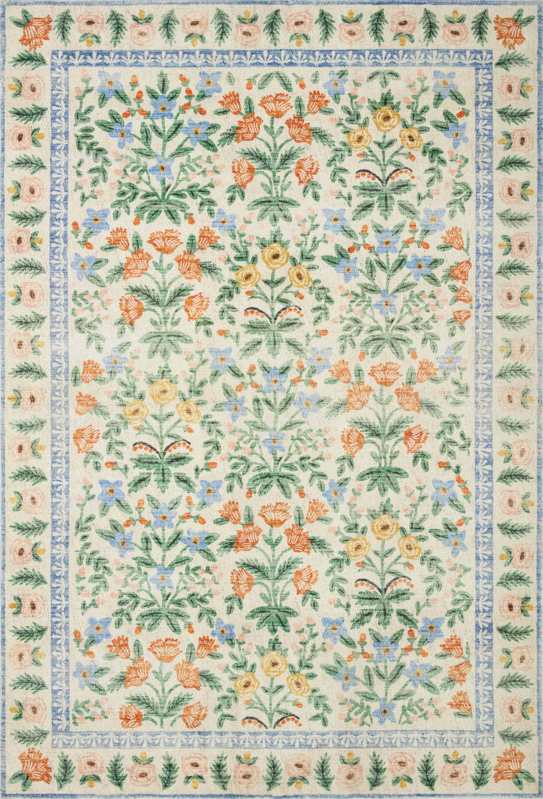 Rifle Paper Co. x Loloi Eden Mughal Garden Accent Rug - Cream