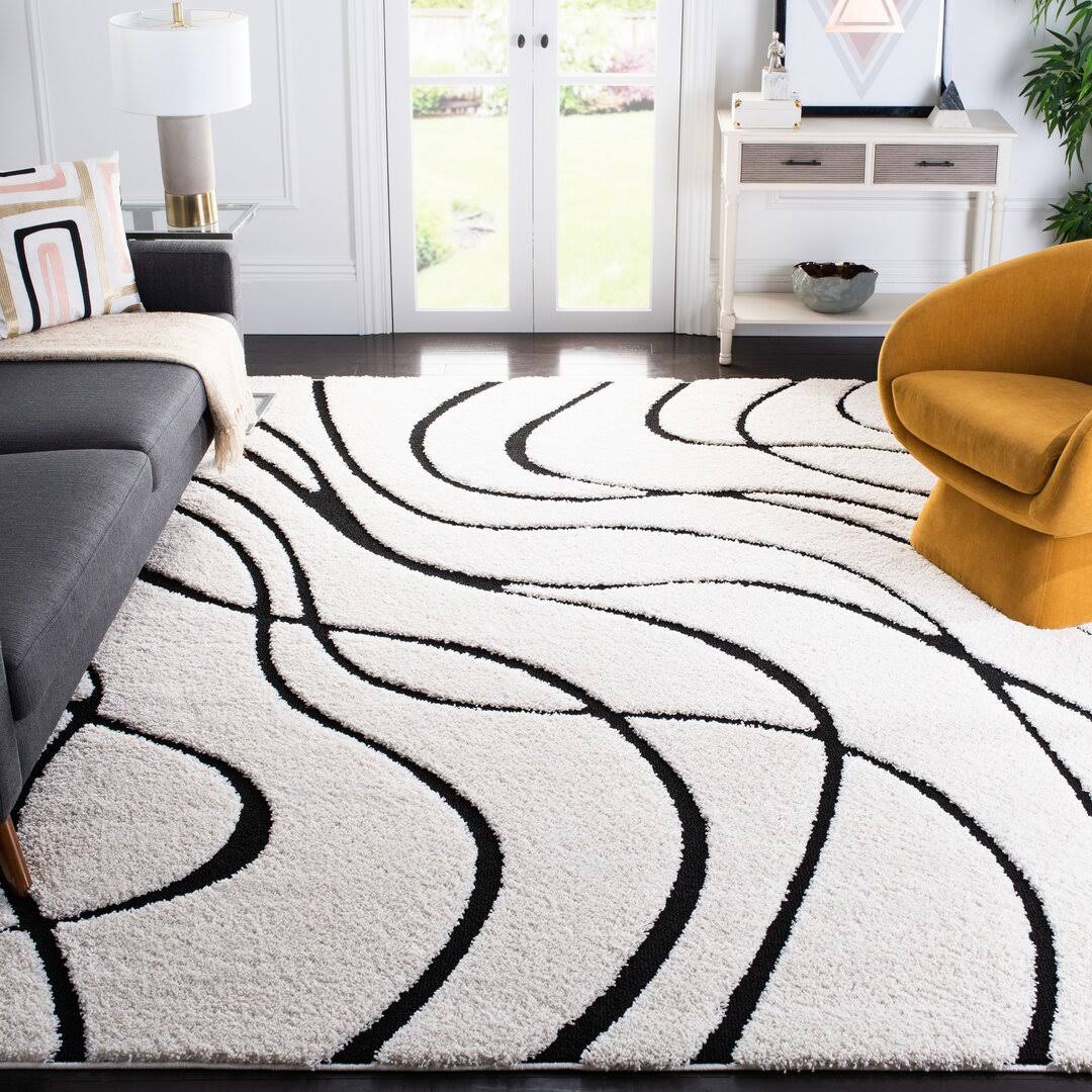 Philadelphia Power Loom Ivory/Black Rug Wrought Studio Rug Size: Rectangle 8' x 10'