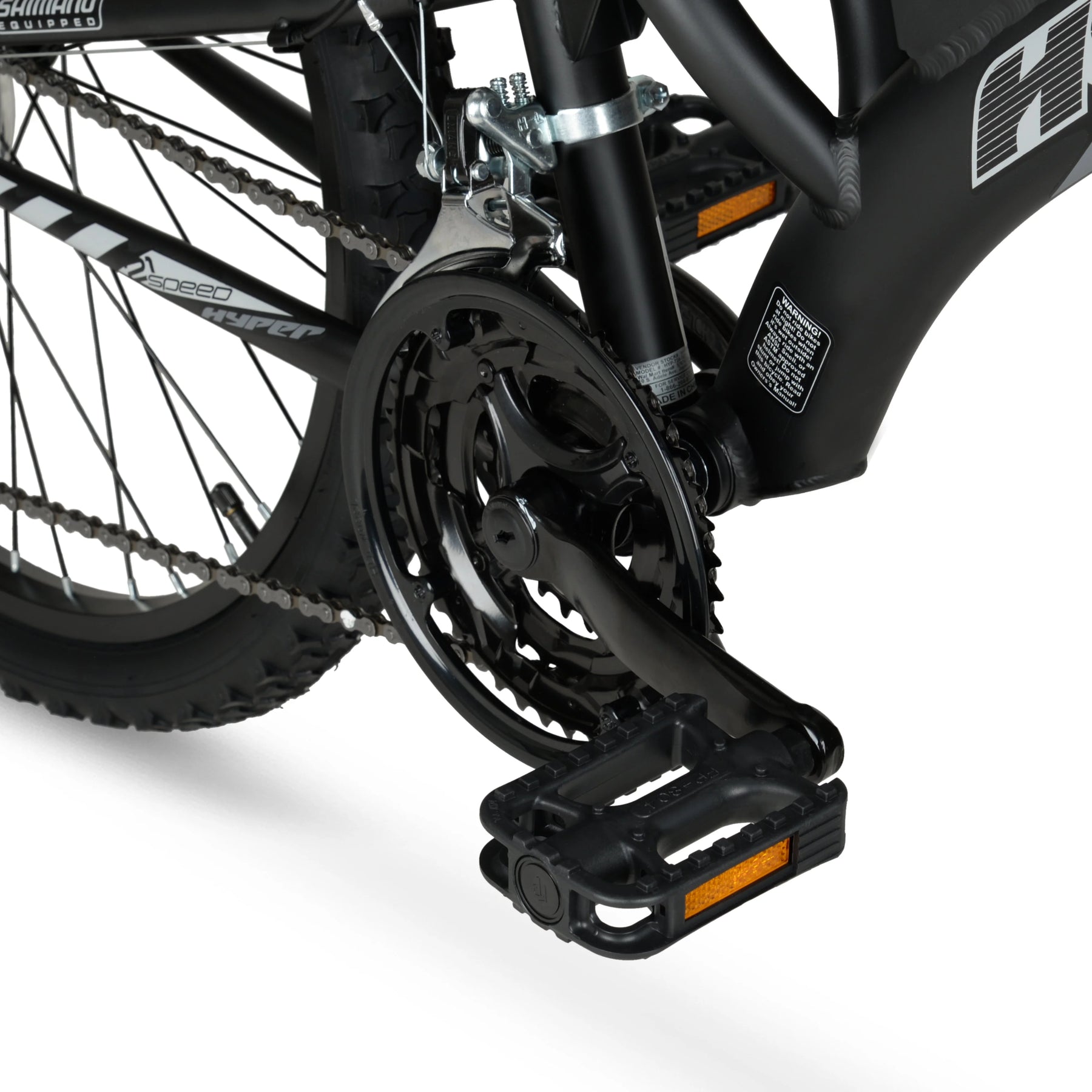 24" Hyper Bicycles Havoc Mountain Bike, Youth/Adult, Recommended Ages 10 - 14 Years Old, Black