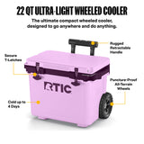 22 QT Ultra-Light Wheeled Cooler