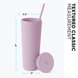 Textured Plastic Classic Tumbler with Straw Lid