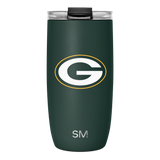 NFL Voyager Tumbler with Clear Flip Lid & Straw