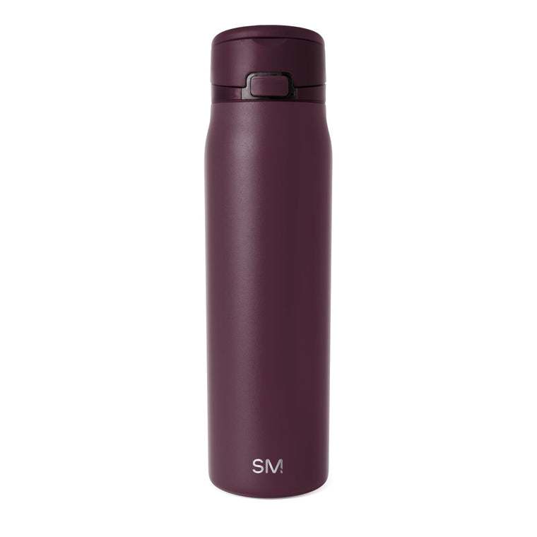 Simple Modern Mesa Loop Water Bottle with Straw | 30oz Cup Holder Friendly Insulated Stainless Steel Bottles for Travel, Sports and School | Cherry Wine