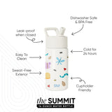 Summit Kids Water Bottle with Straw Lid