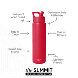 Summit Water Bottle with Straw Lid