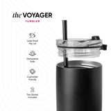 Collegiate Voyager Tumbler with Clear Flip Lid & Straw