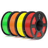 ELEGOO PLA Filament 1.75mm Bundle 4KG, 3D Printer Filament Dimensional Accuracy +/- 0.02mm, 4pcs 1kg Spool(2.2lbs) Fit Most FDM 3D Printers (Black, White, Dark Blue, True Red)