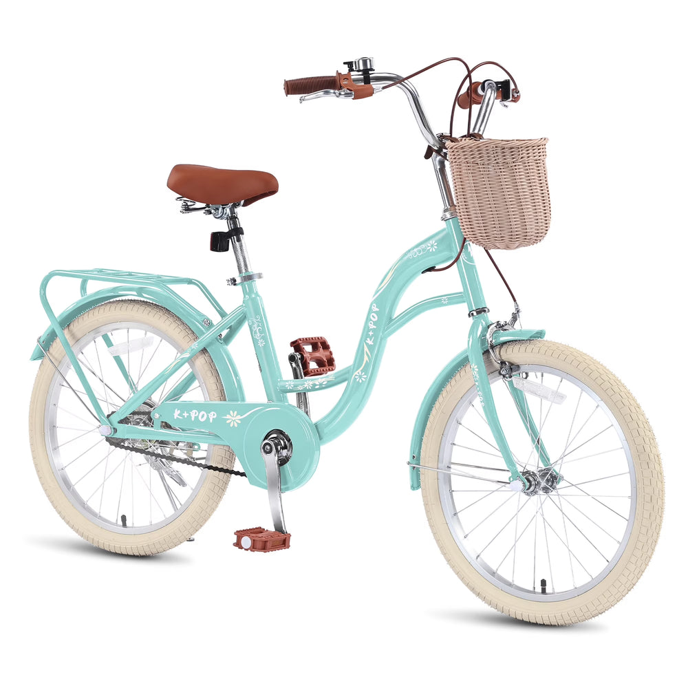 Bstjewey 20 in Girls Bike with Basket, Kids Bicycle for Ages 7 - 13