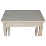 Pemberly Row 1 Drawer Transitional Wood Narrow End Table in Natural