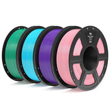 ELEGOO PLA Filament 1.75mm Bundle 4KG, 3D Printer Filament Dimensional Accuracy +/- 0.02mm, 4pcs 1kg Spool(2.2lbs) Fit Most FDM 3D Printers (Black, White, Dark Blue, True Red)