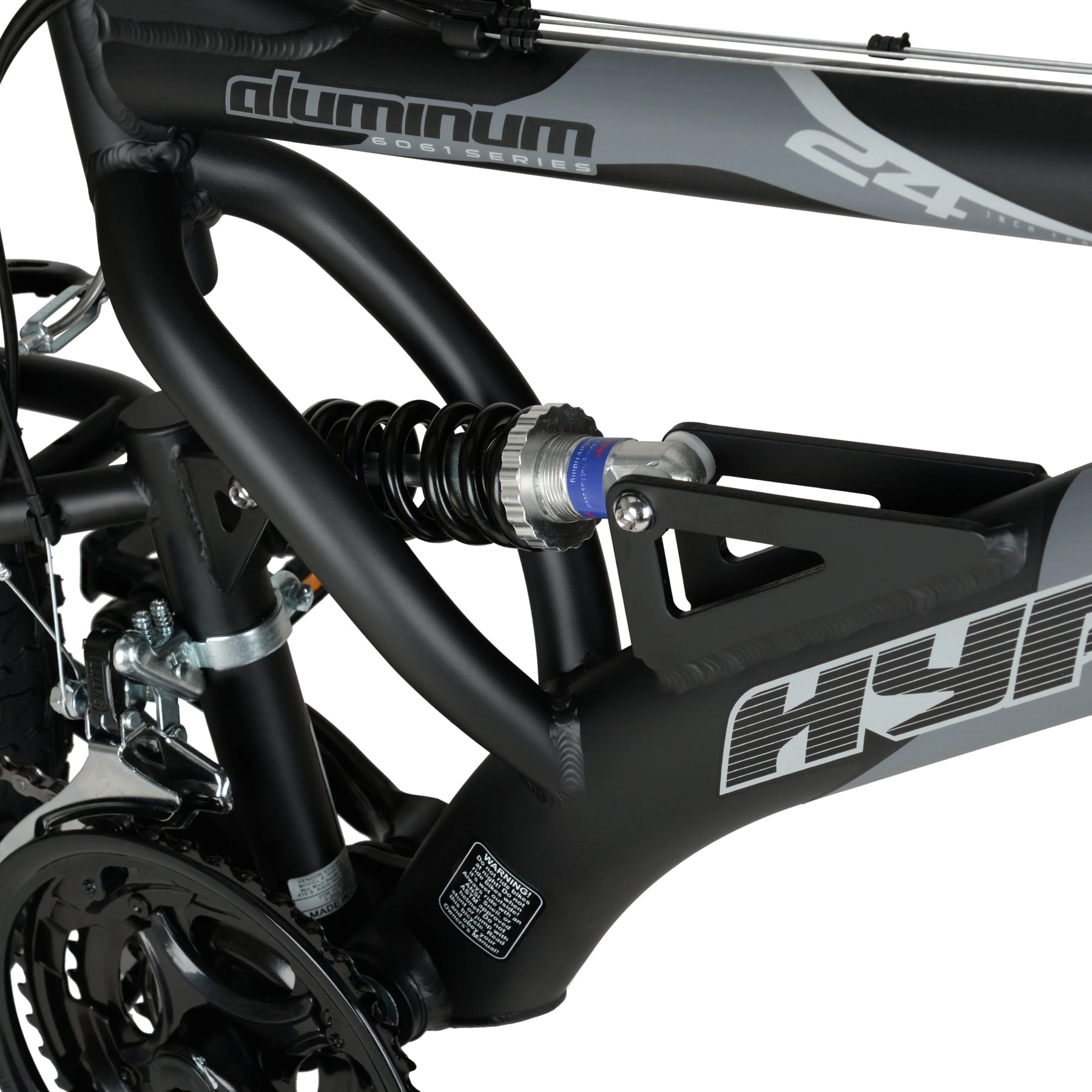 24" Hyper Bicycles Havoc Mountain Bike, Youth/Adult, Recommended Ages 10 - 14 Years Old, Black